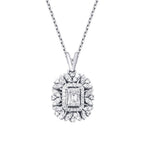 0.30 ct. Diamant Baguette Halskette