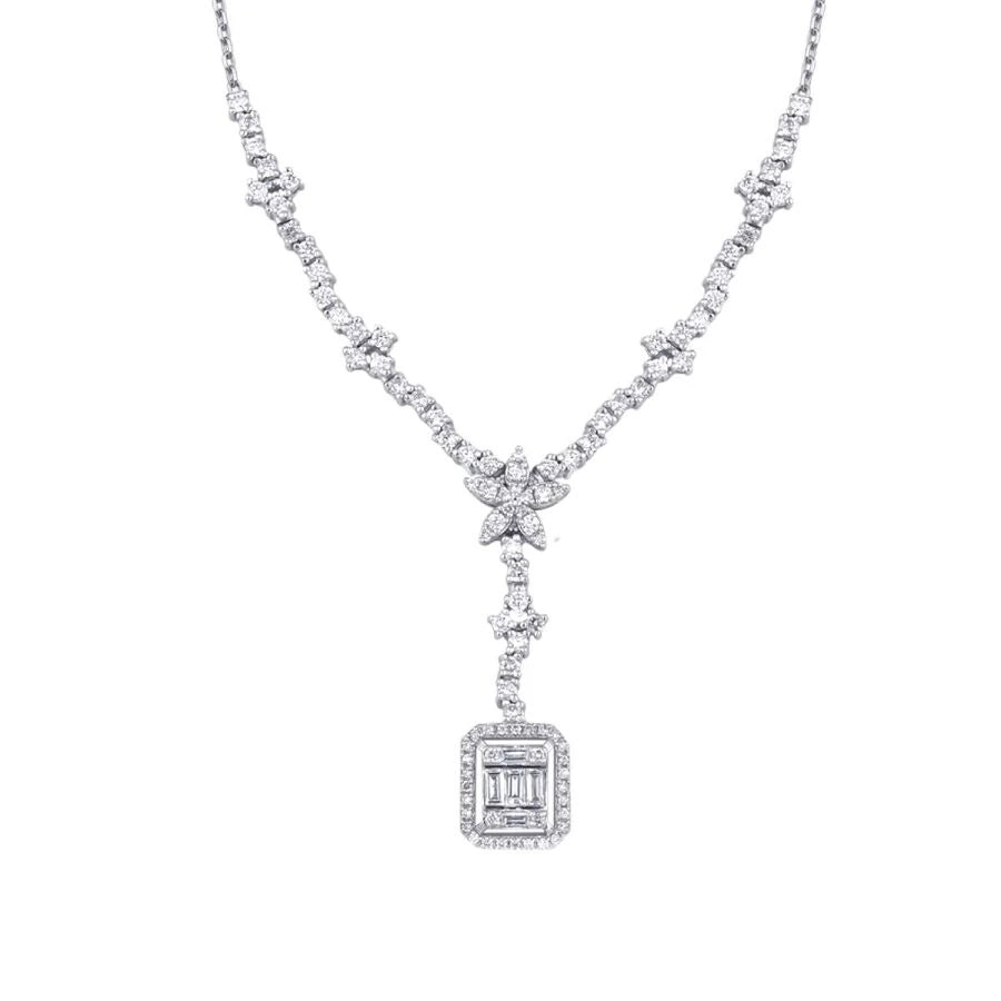 1.20 ct. Diamant Baguette Halskette