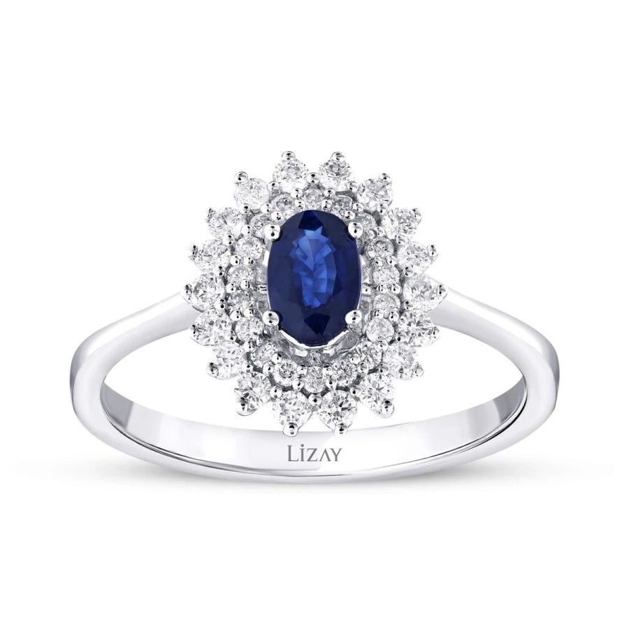 1.04 ct. Diamant Saphir Ring