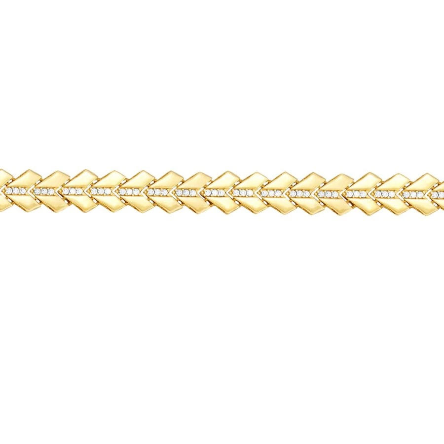 Gold Armband mit Stein in Dreiecksform