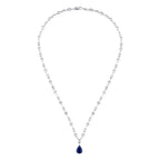 7.68 ct. Diamant Baguette Saphir Halskette