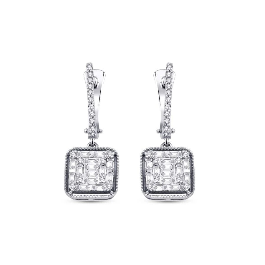 0.70 ct. Diamant Baguette Ohrringe