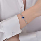 1.88 ct. Diamant Tropfen Saphir Armreif