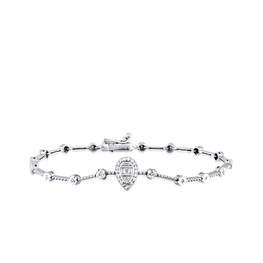 0.12 ct. Diamant Baguette Armband