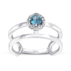 Gold Ring mit Blauem Stein