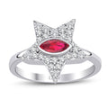 0.63 ct. Diamant Rubin Ring
