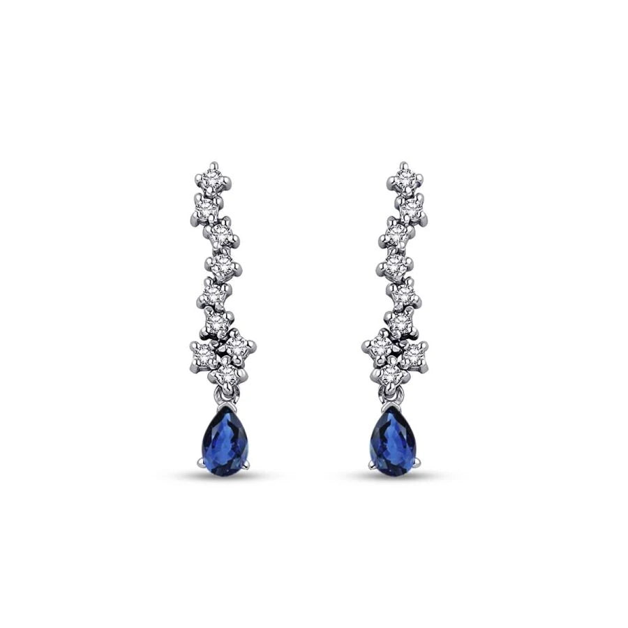 0.75 ct. Diamant Saphir Ohrringe
