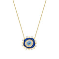 Gold Halskette mit blauem Auge Stein