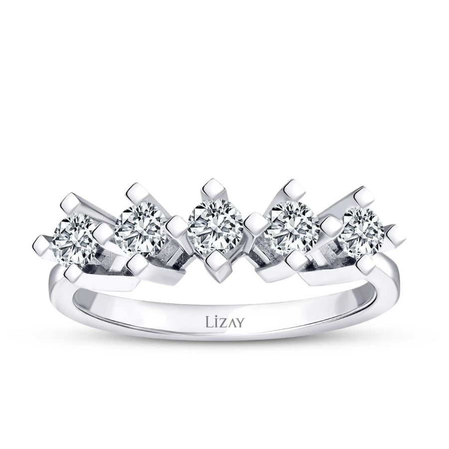 0.55 ct. Diamant Fünf-Stein Ring