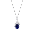 2.22 ct. Diamant Saphir Halskette