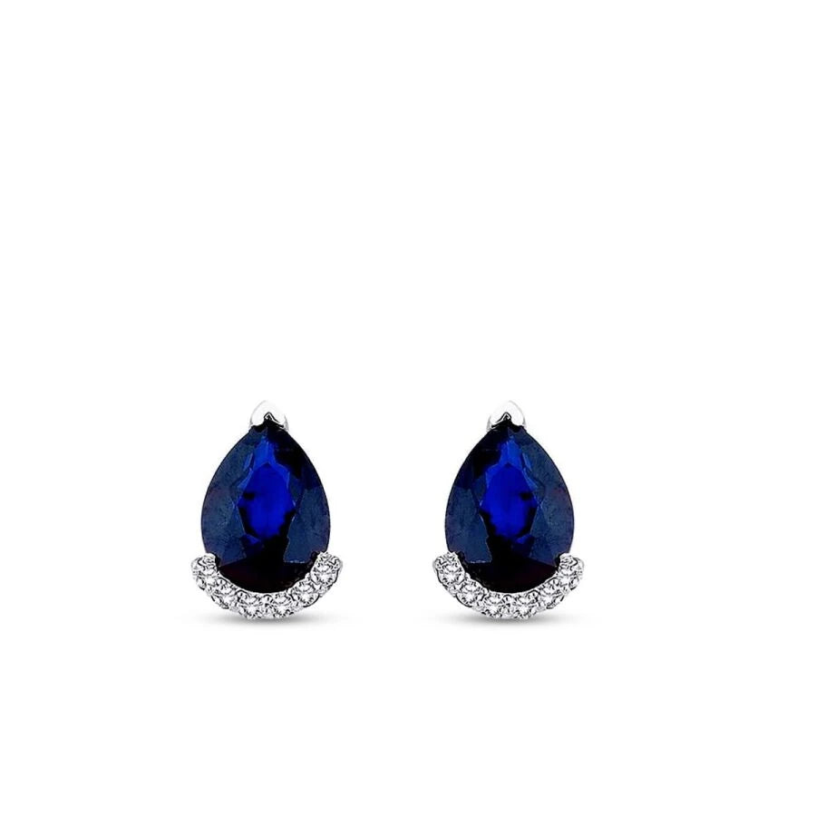 1.55 ct. Diamant Saphir Ohrringe