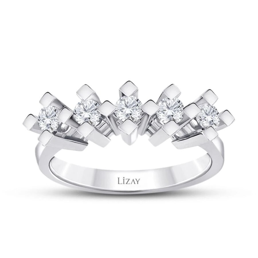 0.80 ct. Diamant Fünf-Stein Ring