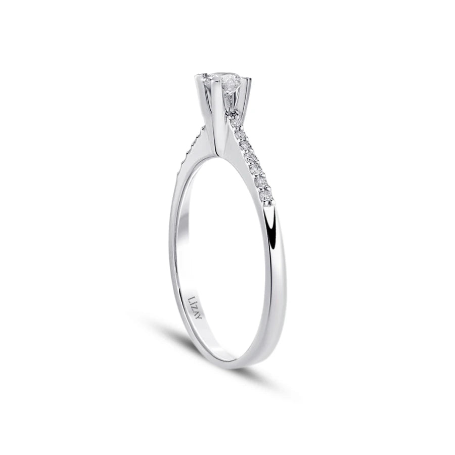 0.40 ct. Diamant Rund Solitär Verlobungsring