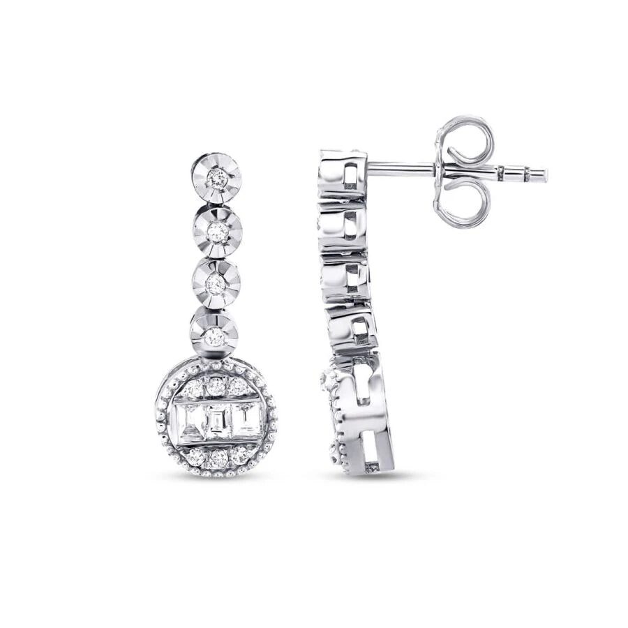 0.32 ct. Diamant Baguette Trend Ohrringe