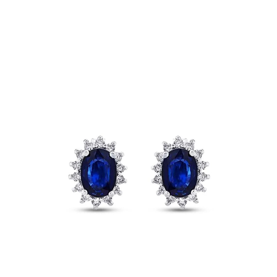 2.13 ct. Diamant Saphir Ohrringe