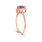 0.56 ct. Diamant Amethyst Ring
