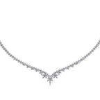 Gold Tennis Halskette mit Blumenmotiv