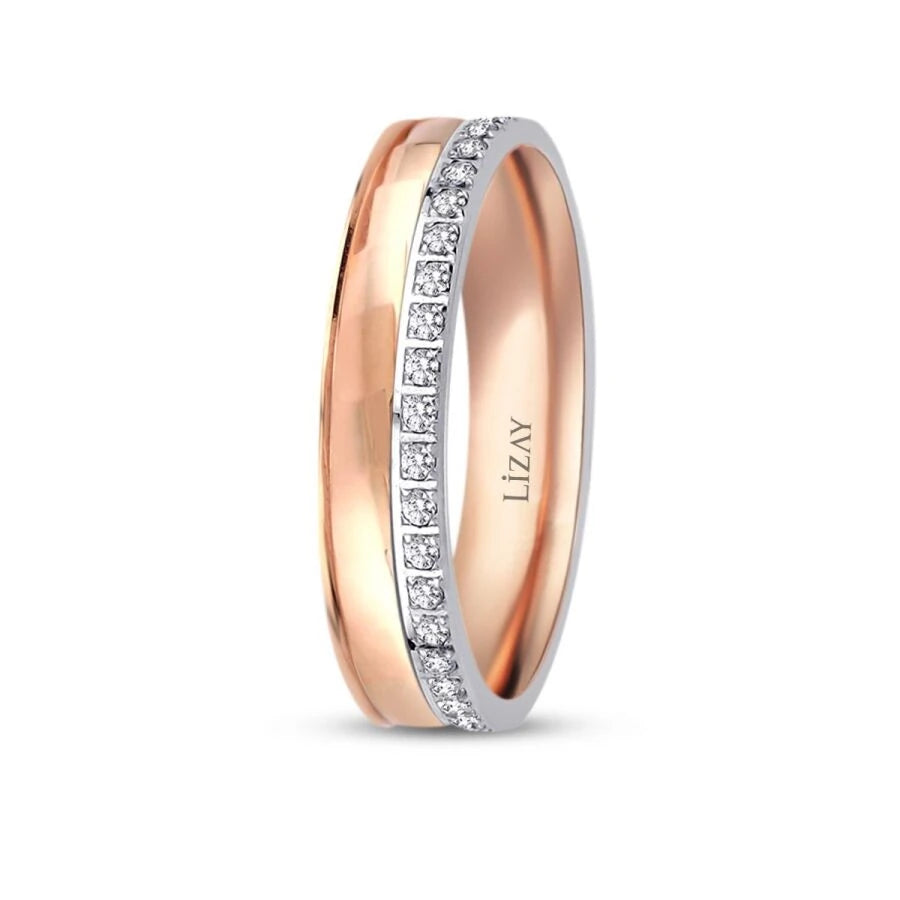 Gold Zweifarbiger Ewigkeit Ehering