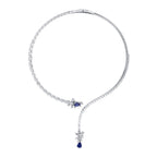 9.71 ct. Diamant Saphir Halskette