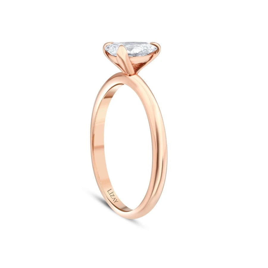 0.30 ct. Diamant Tropfen Solitär Verlobungsring