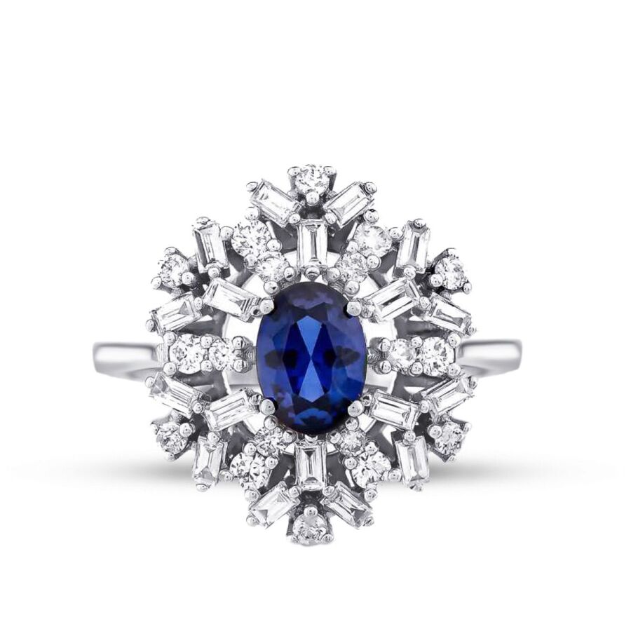 1.80 ct. Diamant Saphir Ring