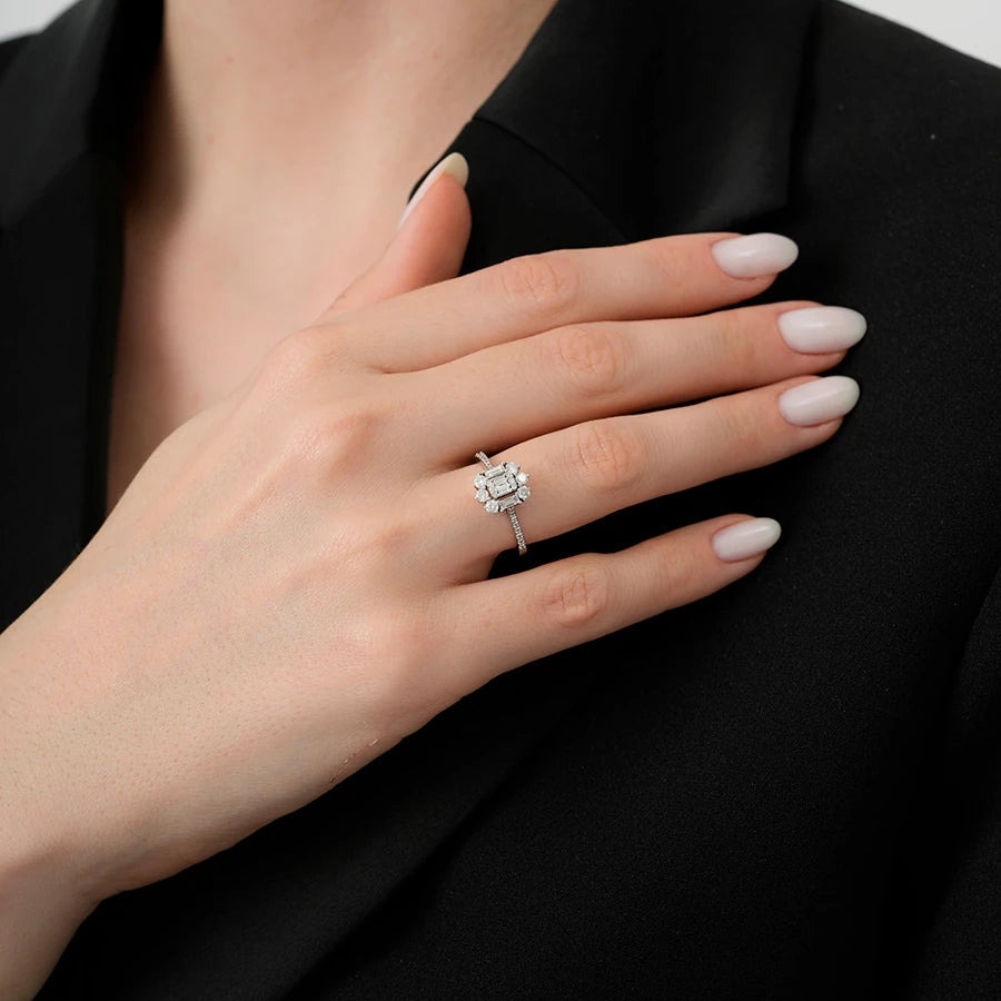 0.61 ct. Diamant Baguette Ring