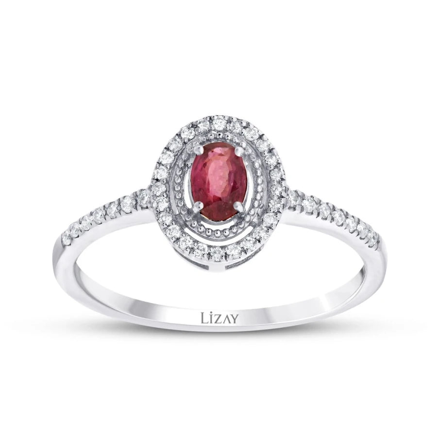 0.41 ct. Diamant Rubin Ring