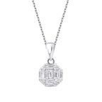 0.21 ct. Diamant Baguette Rund Halskette