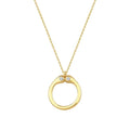 0.04 ct. Diamant O-Buchstabe Halskette