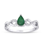 0.43 ct. Diamant Smaragd Ring