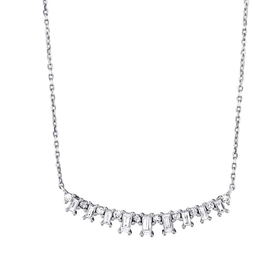 0.72 ct. Diamant Baguette Halskette