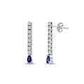 1.28 ct. Diamant Saphir Ohrringe