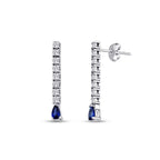 1.28 ct. Diamant Saphir Ohrringe