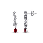 0.89 ct. Diamant Rubin Ohrringe