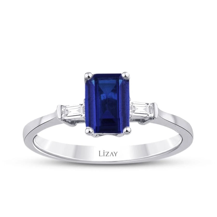 0.71 ct. Diamant Saphir Ring