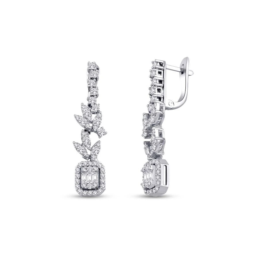 1.23 ct. Diamant Baguette Ohrringe
