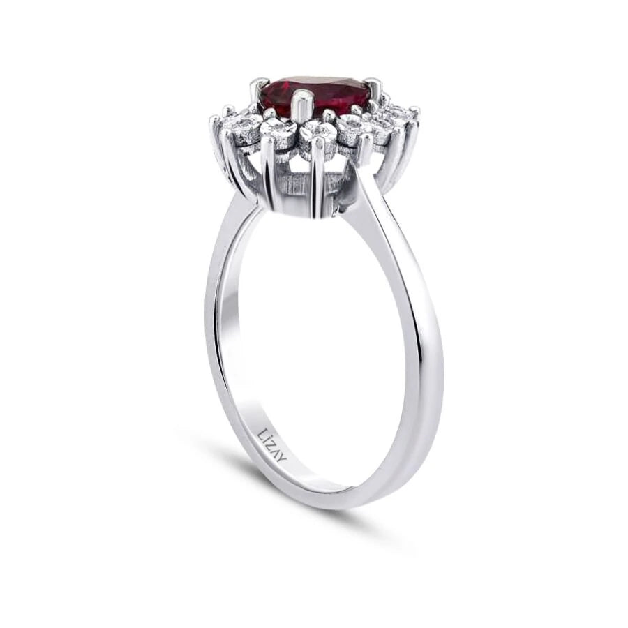 0.56 ct. Diamant Rubin Ring
