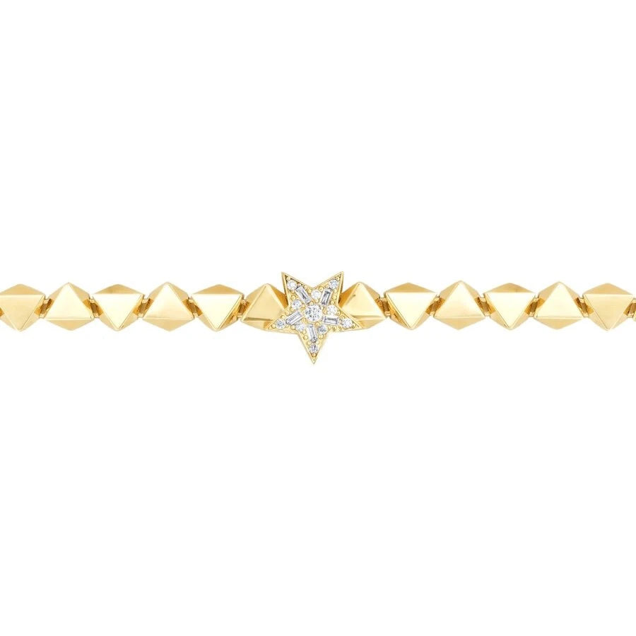 Gold Armband mit asymmetrischem Sternmotiv