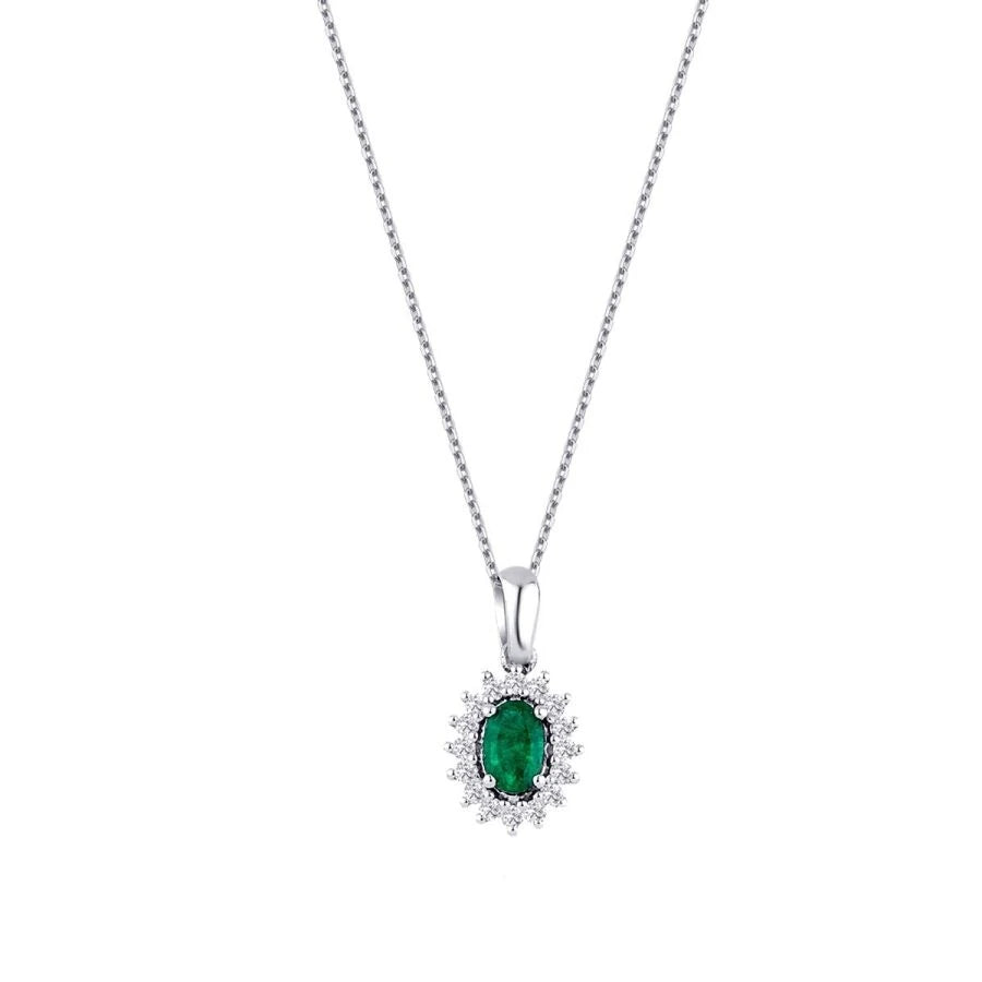 2.35 Karat Diamant Smaragd Set