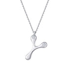 0.04 ct. Diamant Y-Buchstabe Halskette