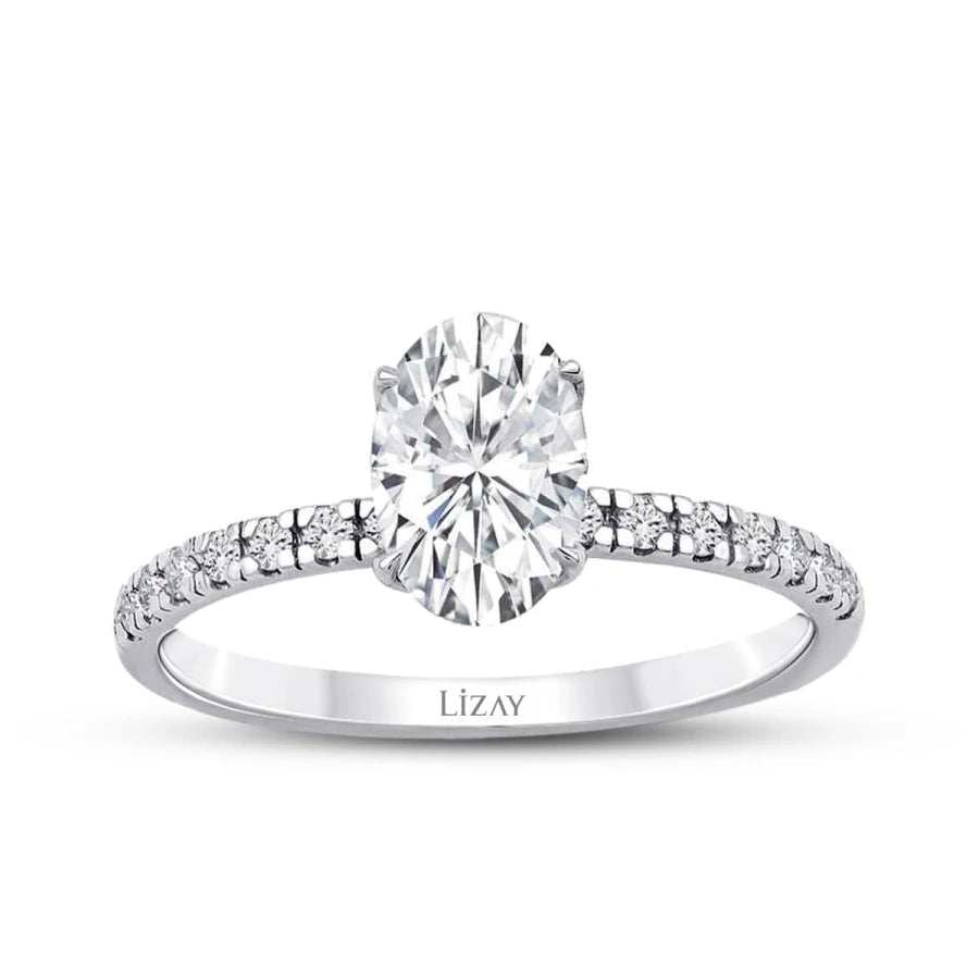 1.15 ct. Diamant Ovale Solitär Verlobungsring