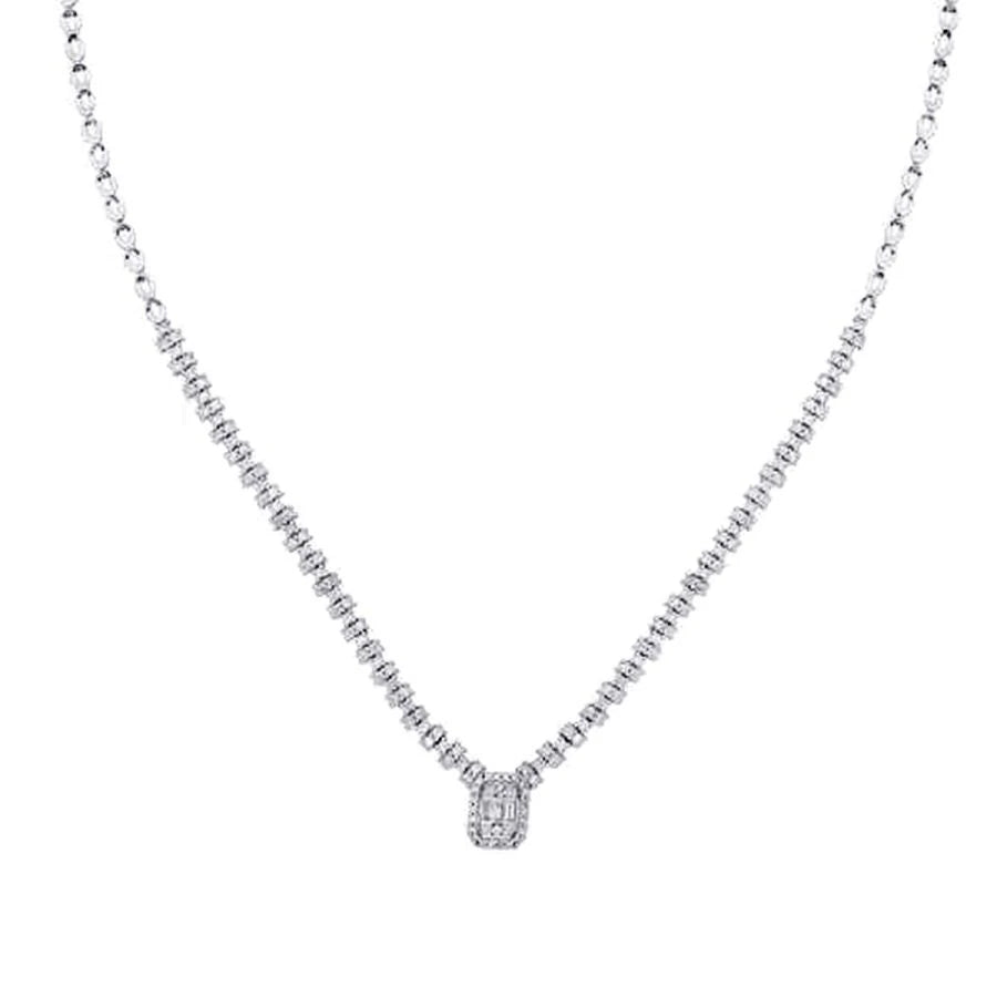 1.56 ct. Diamant Baguette Halskette