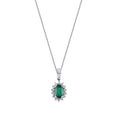 0.32 ct. Diamant Smaragd Halskette