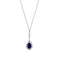0.75 ct. Diamant Saphir Halskette