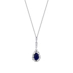 0.75 ct. Diamant Saphir Halskette