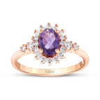 0.98 ct. Diamant Amethyst Ring