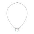2.89 ct. Diamant Smaragd Halskette