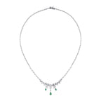 2.89 ct. Diamant Smaragd Halskette