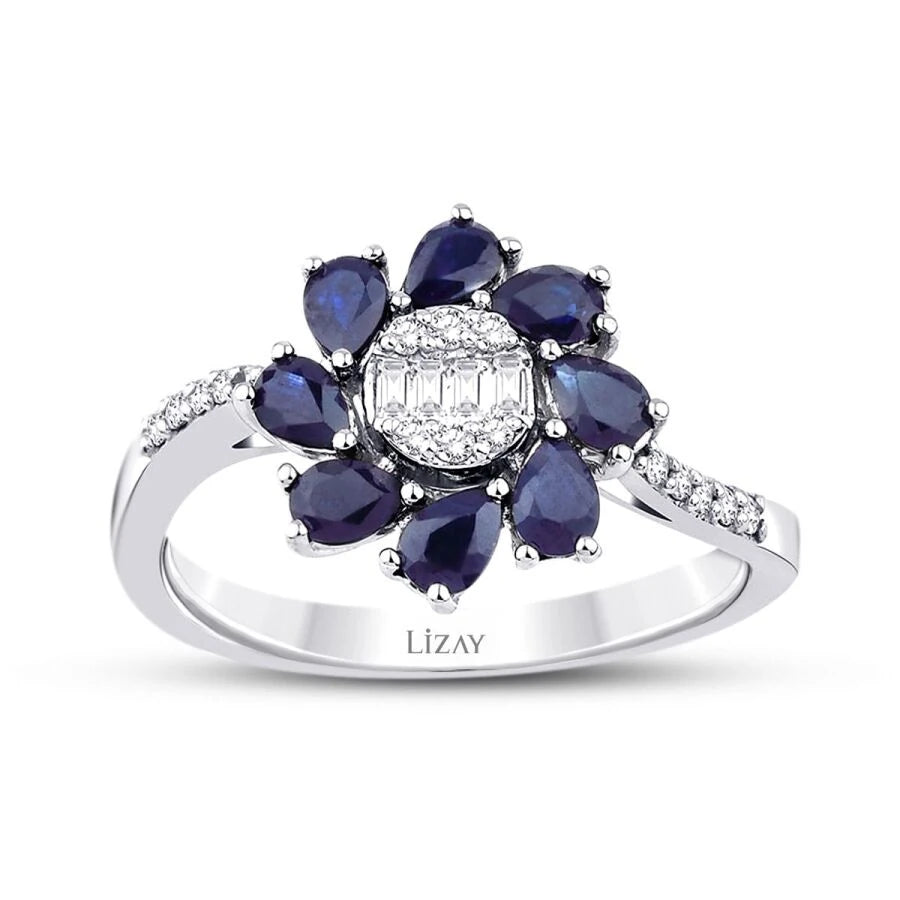 1.26 ct. Diamant Saphir Ring