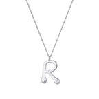 0.02 ct. Diamant R-Buchstabe Halskette